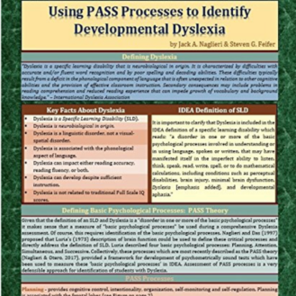 On Sale Laminate Guide USING PASS to Identify Developmental Dyslexia