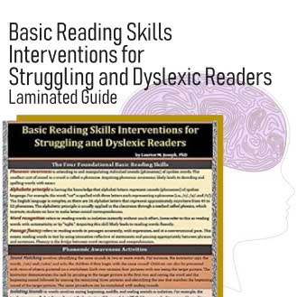 Basic Reading Skills Interventions For Struggling and Dyslexic Reader Laminated Guide image