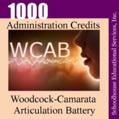 Woodcock-Camarata Articulation Battery 1000 Administration Credits Buy