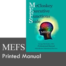 McCloskey Executive Functions Scale Printed Manual Product Image