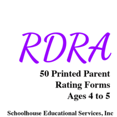 Reynolds Dyslexia Risk Assessment RDRA Parent Rating Forms 4 to 5