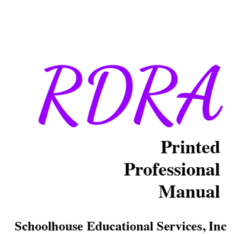 Reynolds Dyslexia Risk Assessment RDRA Professional Manual