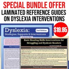 product offer Special Laminated Reference Guide Bundle on Dyslexia Interventions