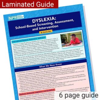 Dyslexia: School-Based Screening, Assessment, and Intervention - Laminated Guide product image