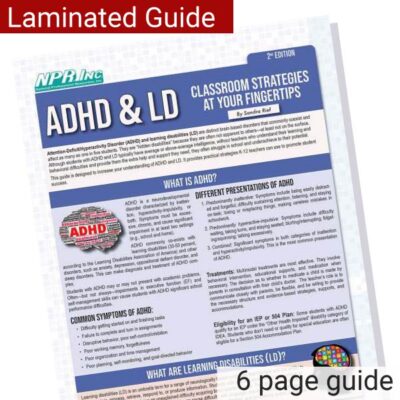 ADHD & LD: Classroom Strategies at Your Fingertips, Second Edition Laminated Guide Product Image