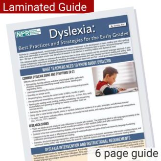 Dyslexia: Best Practices and Strategies for the Early Grades laminated guid product image